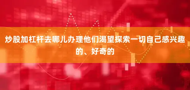 炒股加杠杆去哪儿办理他们渴望探索一切自己感兴趣的、好奇的